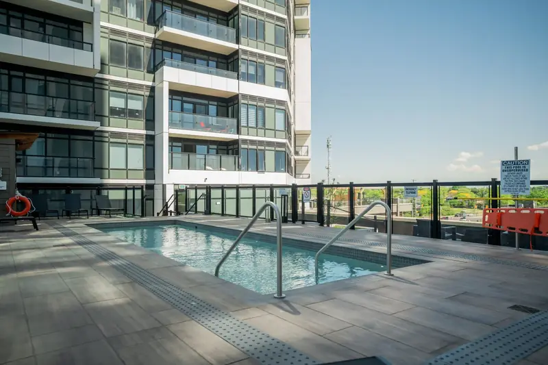 Outdoor pool on the amenity terrace